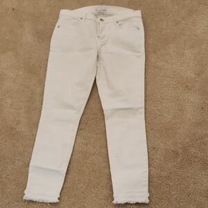 LOFT Women's Cream Skinny Jeans
